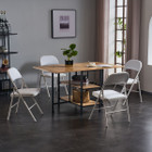 Stackable & Folding Iron Chair with Padded Seat (4-Pack) product image