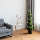 4-Foot Artificial Boxwood Spiral Tree with Green Leaves (1 or 2-Pack) product image
