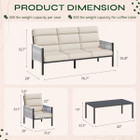 4-Piece Aluminum Patio Furniture Set with Coffee Table product image