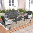 4-Piece Aluminum Patio Furniture Set with Coffee Table product image