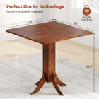  33" Square Dining Table with Pedestal Base and Adjustable Footpads product image