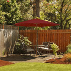 10-Foot Patio Umbrella with 8 Wooden Ribs & 3 Adjustable Heights product image