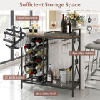 21-Bottle Wine Rack Organizer with 2-Row Slant Glass Holders product image