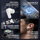 144+ Language Translator Wireless Earbuds Bluetooth Real Smart Translation With Touch screen Active Noise ANC Wireless Charging Case Color White product image