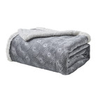 Sheradian Embossed Print Fleece/Sherpa Reversible Throw Blanket product image