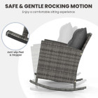 3-Piece Patio Rattan Rocking Chair Set with Tempered Glass Table & Soft Cushions product image