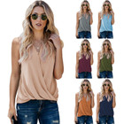 Women's Casual Wrap Loose Fit Blouse Tank product image