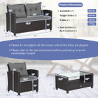 4-Piece Patio Rattan Furniture Set with 2-Tier Coffee Table product image