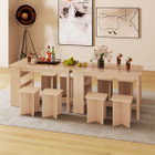 5-Piece Dining Table Set With Built-in Shelves product image