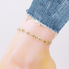 Light Multi-Color Square Crystal Ankle Bracelet product image