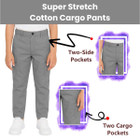 Boy’s Super Stretch Cotton Cargo Pants (1- or 3-Pack) product image