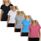 Women’s Relaxed Fit V-Neck Short Sleeve Tee (5-Pack) product image