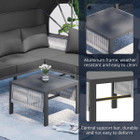 Outdoor Patio Furniture Set with Retractable Canopy and Coffee Table product image