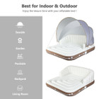 Inflatable Lounge Raft with Retractable Canopy product image