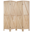 Wooden 4-Panel Folding Room Divider product image