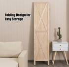 Wooden 4-Panel Folding Room Divider product image