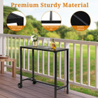 40" Outdoor Iron Bar Table with Wheels product image