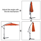 10' Hanging Offset Outdoor Market Patio Umbrella  product image