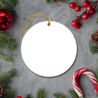 Ceramic Round Holiday Christmas Ornaments product image