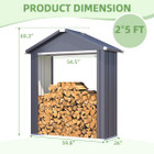 5 x 2-Foot Outdoor Firewood Storage Shed product image