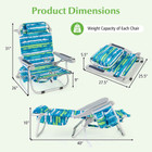Foldable Backpack Beach Chair with Cup Holder & Storage Pockets (1 or 2-Pack) product image