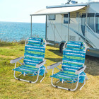 Foldable Backpack Beach Chair with Cup Holder & Storage Pockets (1 or 2-Pack) product image