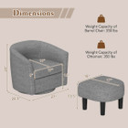 Swivel Barrel Chair with Ottoman product image