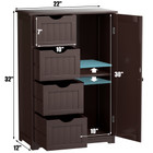4-Drawer Standing Bathroom Storage Cabinet product image