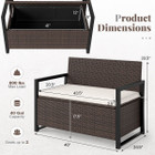 Rattan Loveseat with Inclined Backrest and Under-Seat Storage product image
