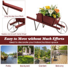 Wooden Wagon Planter with 9 Holiday Magnets product image