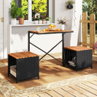 2-in-1 Outdoor Convertible Bench with Built-in Storage Space product image