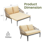 Outdoor Convertible Double Chaise Lounge Chair product image