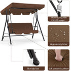 3-Seat Glider Outdoor Patio Swing with Canopy product image