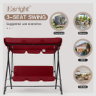 3-Seat Glider Outdoor Patio Swing with Canopy product image