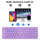 Portable Bluetooth Folding Keyboard for IOS/Android/Windows Tablet Mobile Phone Portable Keyboard Computer Accessories Color Purple product image