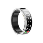 Smart Ring Tracker with Display Screen & Touch Button,Bluetooth Connection for Women Men,Fitness Tracker Sleep Monitoring Waterproof(Silver-12#) product image