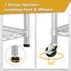 Wire Shelving Unit with Wheels and Metal Shelves product image