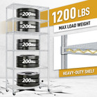 Wire Shelving Unit with Wheels and Metal Shelves product image