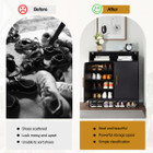6-Tier Double Door Shoe Cabinet with LED Lights product image