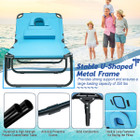Beach Chaise Lounge with Face Hole Pillows & 5-Position Adjust product image