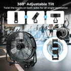 24" Industrial Drum Fan with 3 Speeds and 360° Adjustable Tilt product image