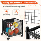 Rolling Basketball Bin with Wheels product image