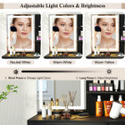 Vanity Mirror Desk Set with Built-in Charging Station product image