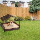 Rattan Dog Bed with Canopy and Washable Cushion Cover product image