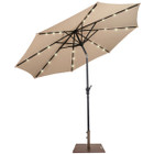 10-foot Outdoor Patio Umbrella with Solar Lights and Stand product image