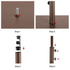 10-foot Outdoor Patio Umbrella with Solar Lights and Stand product image