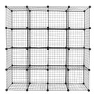 16-Cube Stackable Metal Grid Modular Shelves product image