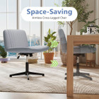 Cross Leg Desk Chair with Soft Cushion and Adjustable Height product image