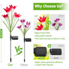 Solar Powered Garden Flowers with Lights (4-Pack) product image