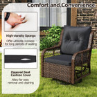 3-Piece Patio Furniture Set with 2-Tier Side Table and Cushions product image